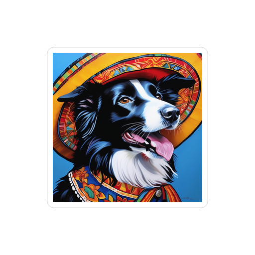 PugMug Custom Border Collie Sticker