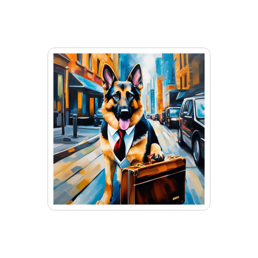 PugMug Custom German Shepherd Dog Sticker