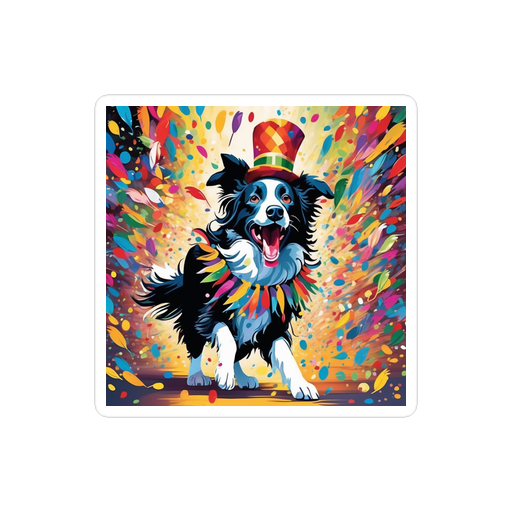 PugMug Custom Border Collie Sticker