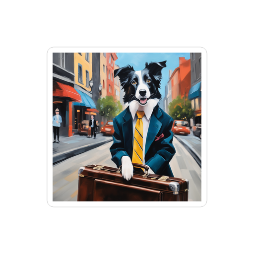 PugMug Custom Border Collie Sticker