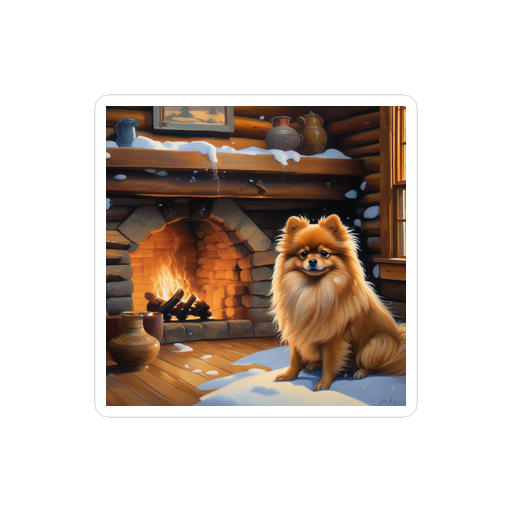 PugMug Custom Tan Pomeranian Sticker