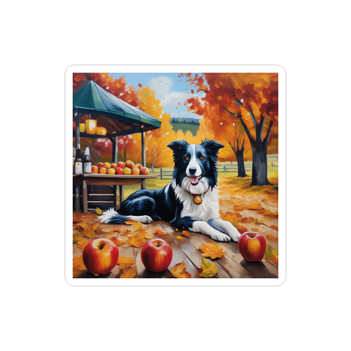 PugMug Custom Border Collie Sticker