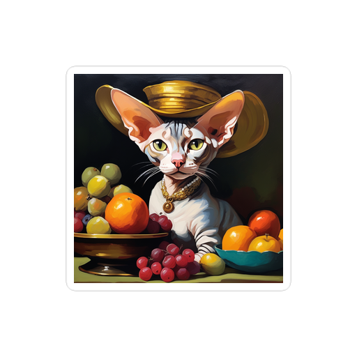 PugMug Custom Tabby Sphynx Cat Sticker