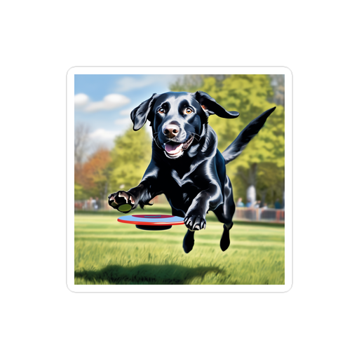 PugMug Custom Black Labrador Retriever Sticker
