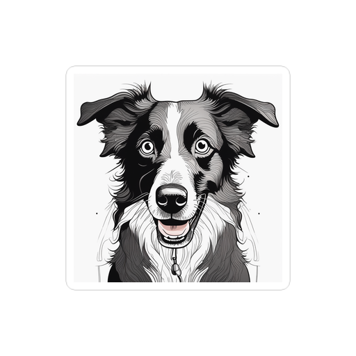 PugMug Custom Border Collie Sticker