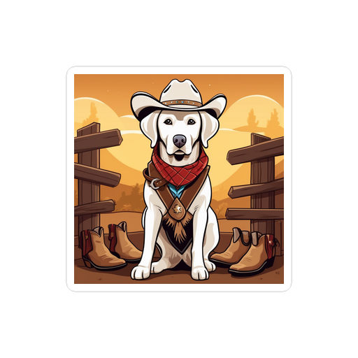 PugMug Custom White Labrador Retriever Sticker