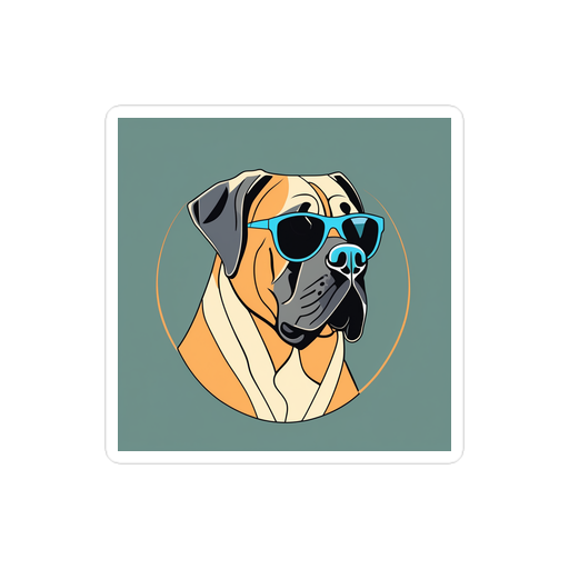 PugMug Custom Mastiff Sticker