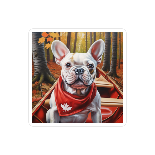 PugMug Custom White French Bulldog Sticker