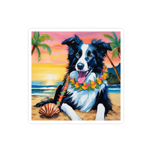 PugMug Custom Border Collie Sticker