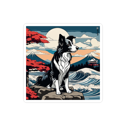PugMug Custom Border Collie Sticker