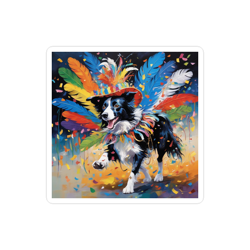 PugMug Custom Border Collie Sticker