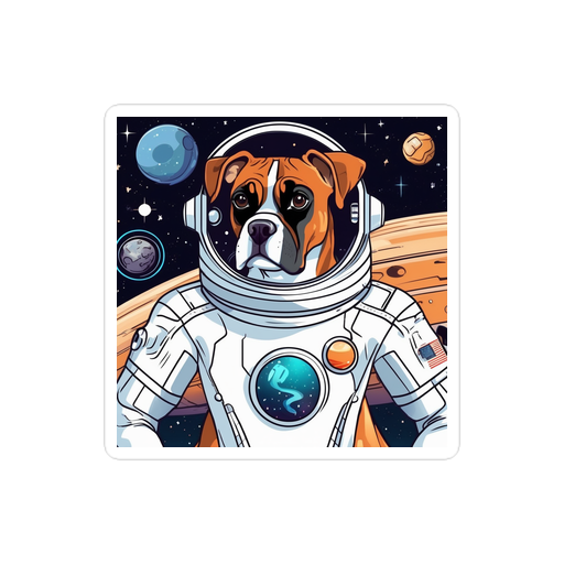 PugMug Custom Boxer Dog Sticker