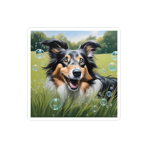 PugMug Custom Collie Sticker