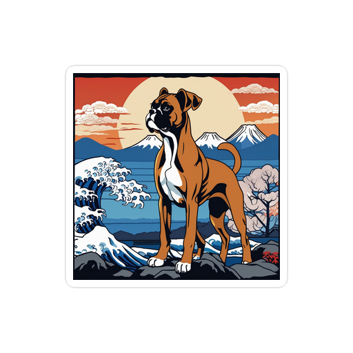 PugMug Custom Boxer Dog Sticker