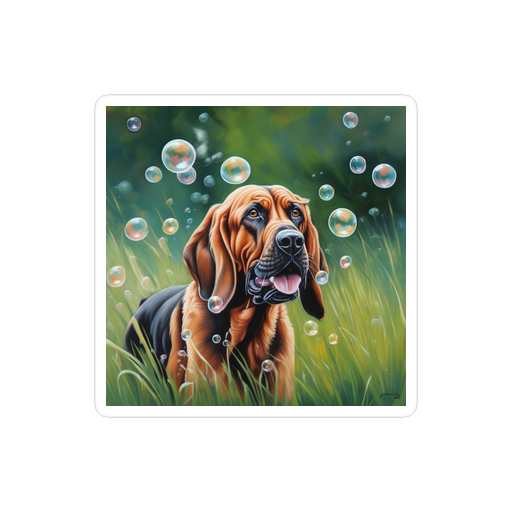 PugMug Custom Bloodhound Sticker