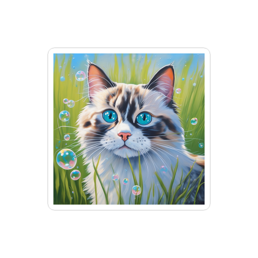 PugMug Custom Tabby Ragdoll Cat Sticker
