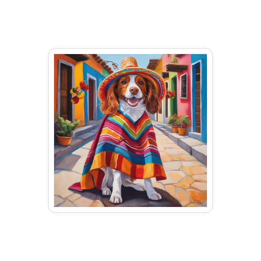 PugMug Custom Brittany Dog Sticker