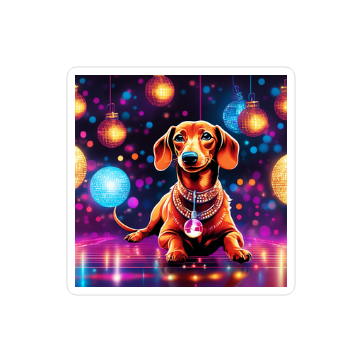 PugMug Custom Tan Dachshund Sticker
