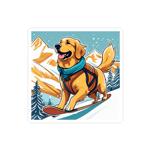 PugMug Custom Golden Retriever Sticker