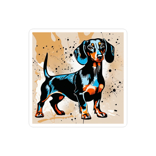 PugMug Custom Black Dachshund Sticker