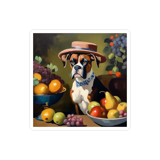 PugMug Custom Boxer Dog Sticker