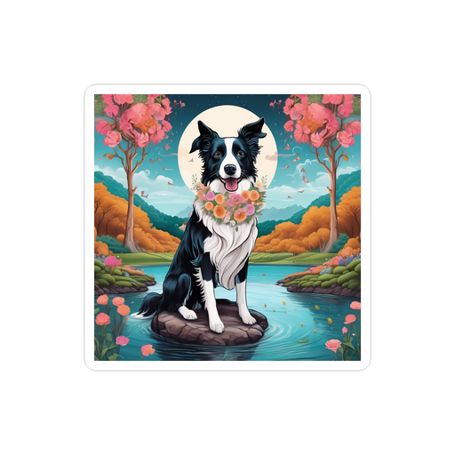 PugMug Custom Border Collie Sticker