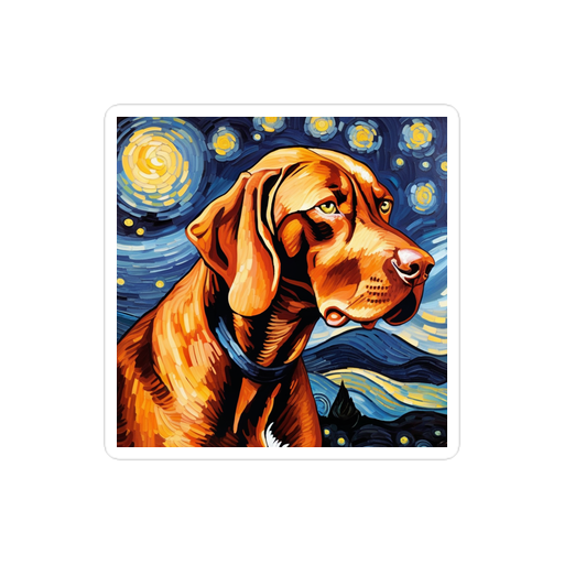 PugMug Custom Vizsla Sticker