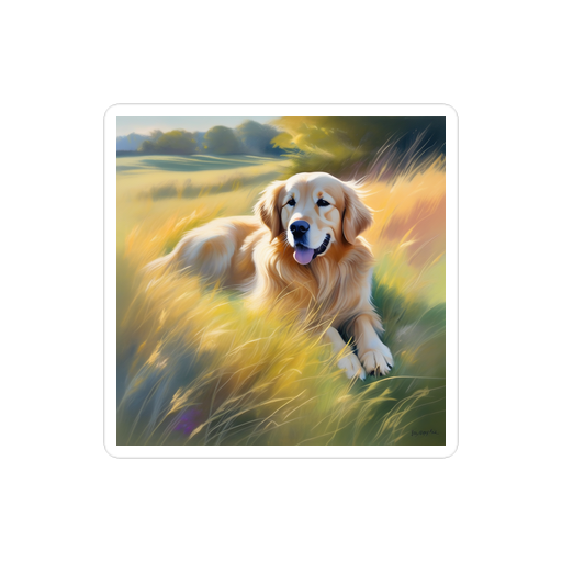 PugMug Custom Golden Retriever Sticker