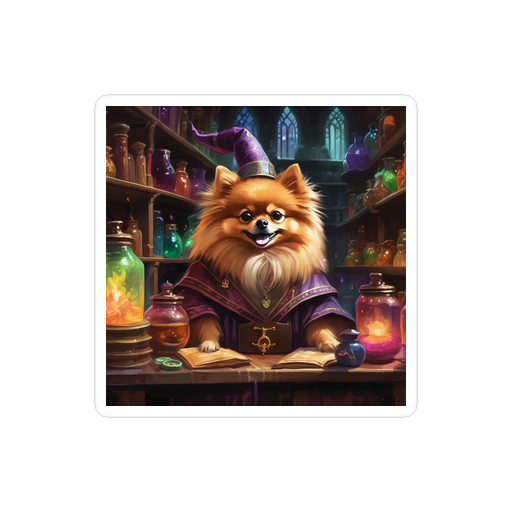 PugMug Custom Tan Pomeranian Sticker