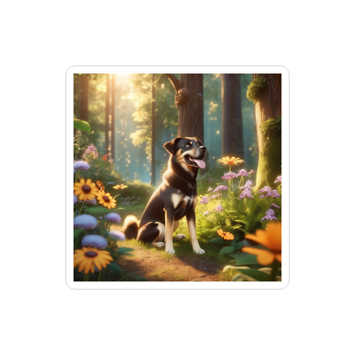 PugMug Custom Blue Sticker