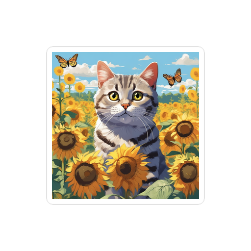 PugMug Custom Tabby British Shorthair Cat Sticker