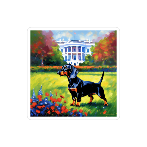 PugMug Custom Black Dachshund Sticker