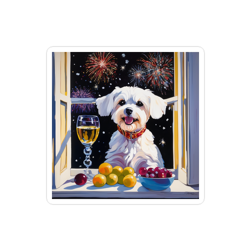 PugMug Custom Maltese Dog Sticker