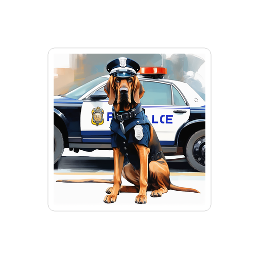 PugMug Custom Bloodhound Sticker