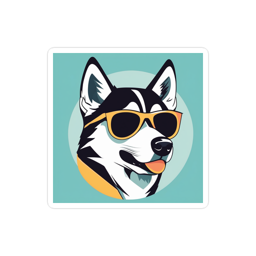 PugMug Custom Siberian Husky Sticker