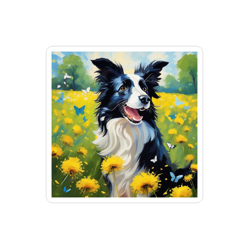 PugMug Custom Border Collie Sticker