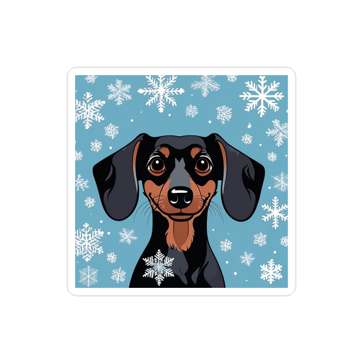 PugMug Custom Black Dachshund Sticker