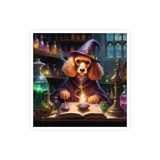 PugMug Custom Tan Poodle Sticker