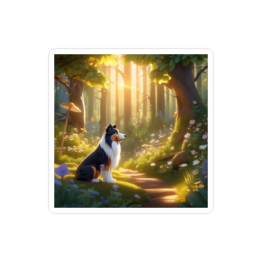 PugMug Custom Collie Sticker