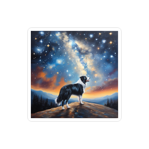 PugMug Custom Border Collie Sticker