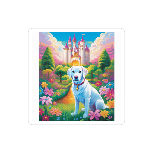 PugMug Custom White Labrador Retriever Sticker