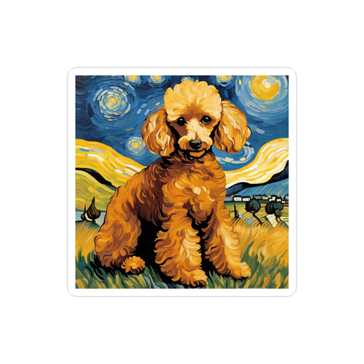 PugMug Custom Tan Poodle Sticker