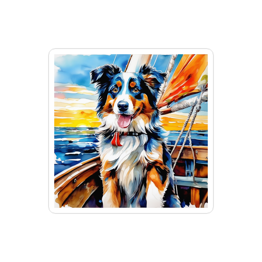 PugMug Custom Australian Shepherd Dog Sticker