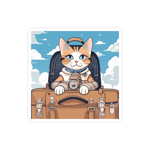 PugMug Custom Tabby Companion Cat Sticker