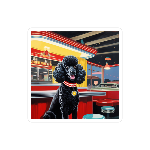 PugMug Custom Black Poodle Sticker
