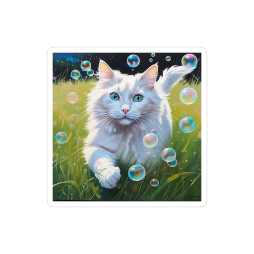 PugMug Custom White Ragdoll Cat Sticker