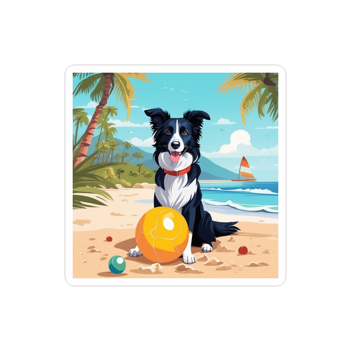 PugMug Custom Border Collie Sticker