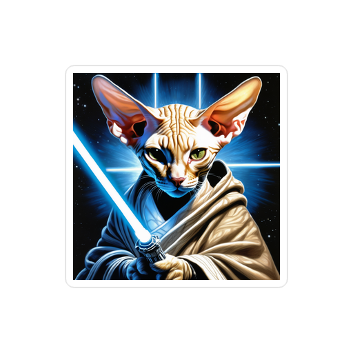 PugMug Custom Tabby Sphynx Cat Sticker