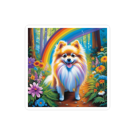 PugMug Custom White Pomeranian Sticker