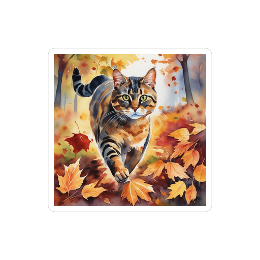 PugMug Custom Tabby Exotic Cat Sticker